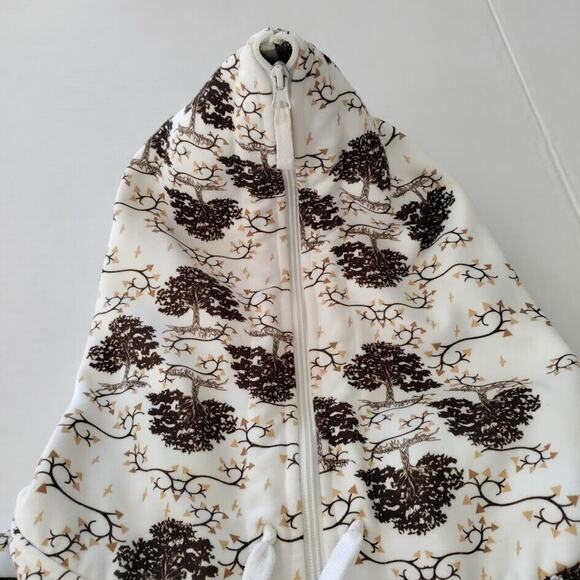 Raw Blue Hoodie Heavyweight Full Zip Men's 2XL All Over Print Trees - Picture 7 of 16